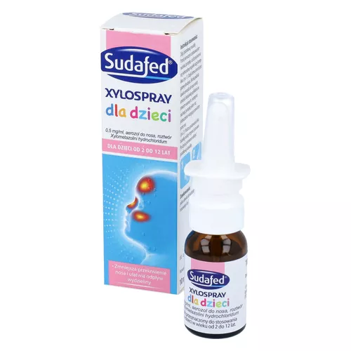 Sudafed XyloSpray dla dzieci 0,5 mg/ ml, aerozol do nosa, 2-12 lat, 10 ml