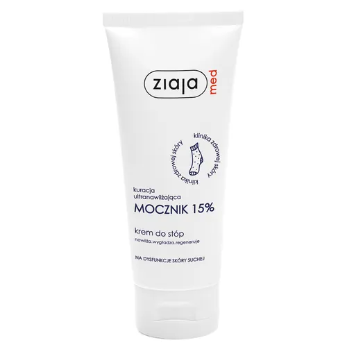 ziaja med - kuracja ultranawilżająca, mocznik 15%, krem do stóp, 100 ml