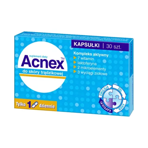 Acnex do skóry trądzikowej, 30 kapsułek
