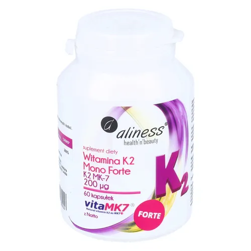 Aliness Witamina K2 Mono Forte 200 µg, 60 kapsułek