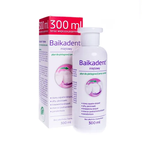 Baikadent - płyn miętowy do pielęgnacji jamy ustnej, 300 ml