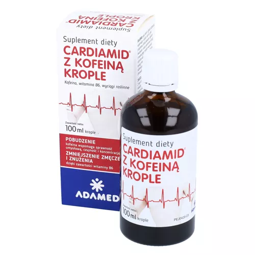 Cardiamid z kofeiną, zmniejszenie zmęczenia i znużenia, 100 ml