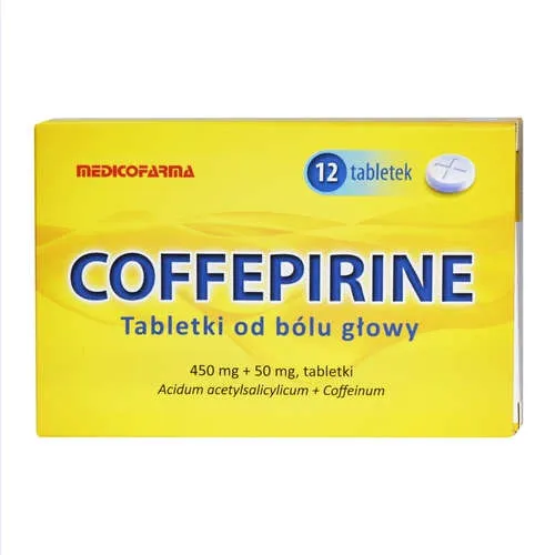 Coffepirine 450 mg + 50 mg, 12 tabletek
