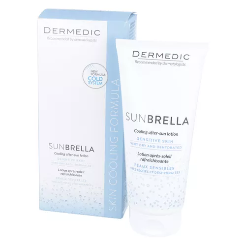 DERMEDIC Sunbrella - chłodzący balsam po opalaniu, skóra wrażliwa, bardzo sucha i odwodniona, 200 ml