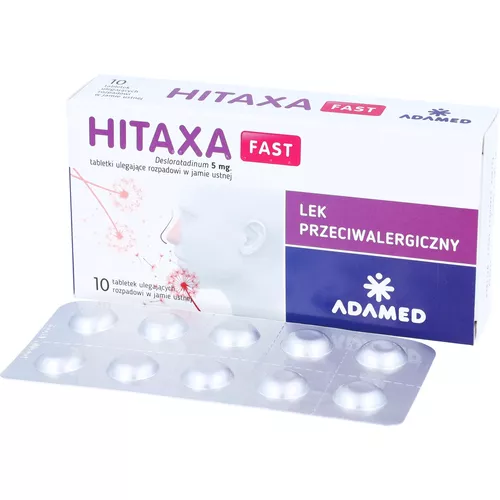 Hitaxa Fast 5 mg, tabletki ulegające rozpadowi w jamie ustnej, 10 tabletek