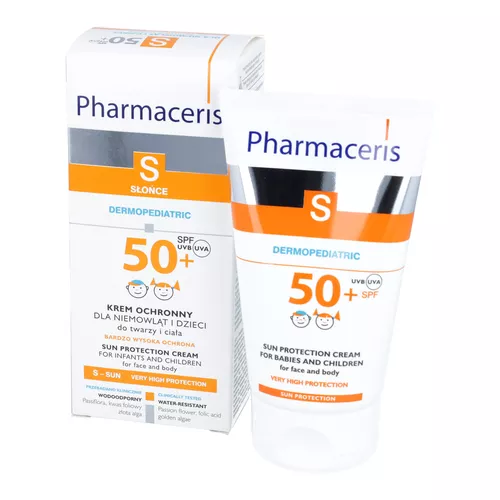 Pharmaceris S DERMOPEDIATRIC - dermo-ochronny krem do twarzy i ciała dla niemowląt i dzieci SPF 50+, 125 ml