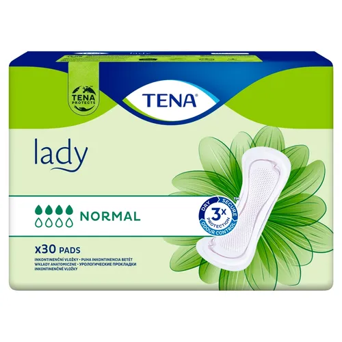 TENA LADY Normal - specjalistyczne wkładki anatomiczne, 30 sztuk