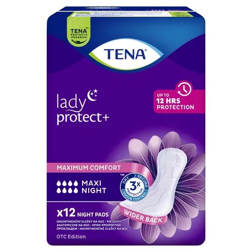 TENA Lady Maxi Night - specjalistyczne podpaski na noc, 12 sztuk