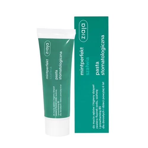 ziaja mintperfekt szałwia - pasta stomatologiczna, 75 ml