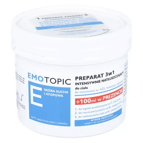 EMOTOPIC - preparat 3w1 - intensywnie natłuszczający do ciała, 500 ml