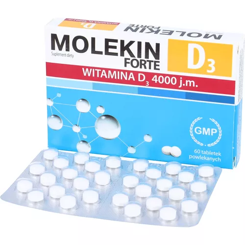 MOLEKIN D3 Forte - Witamina D3, 4000 j.m, 60 tabletek