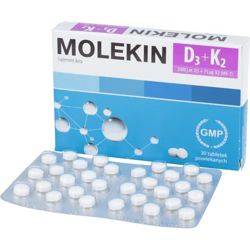 Molekin D3 + K2, 30 tabletek powlekanych
