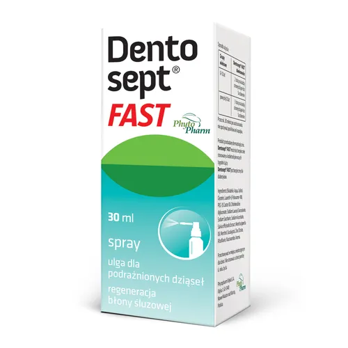 Dentosept FAST - spray na podrażnione dziąsła i regenerację błony śluzowej, 30 ml