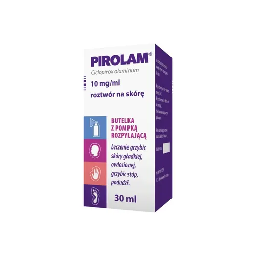 Pirolam 10 mg/ml, roztwór na skórę, 30 ml