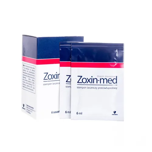 Zoxin-med 20 mg/ml, szampon leczniczy, saszetki, 6 x 6 ml