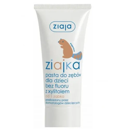 ziajka - pasta do zębów dla dzieci bez fluoru z xylitolem, 50 ml
