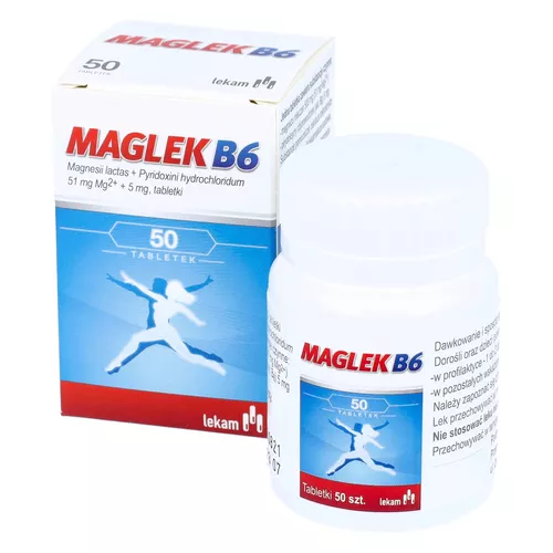 Maglek B6, 51 mg + 5 mg, 50 tabletek