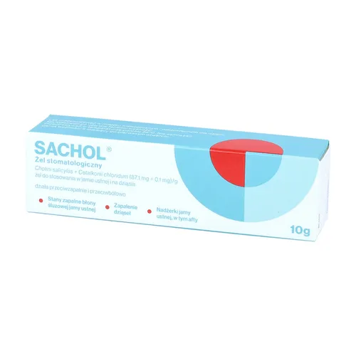 Sachol (87,1 mg + 0,1 mg)/ g, żel stomatologiczny, 10 g