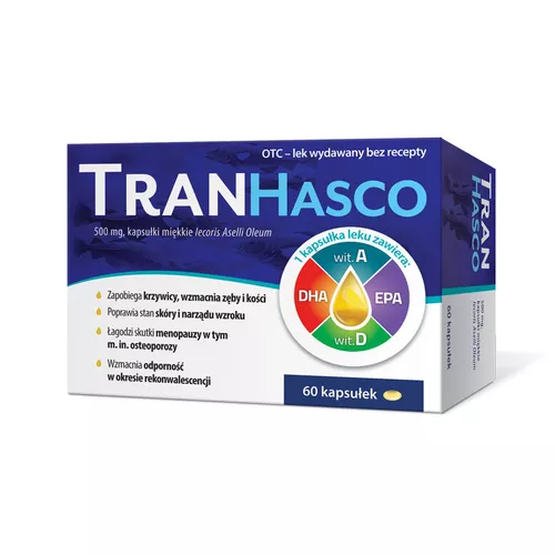 Tran Hasco 500 mg, 60 kapsułek