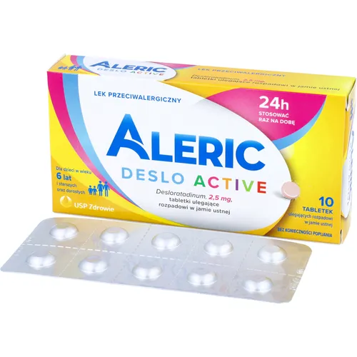 Aleric Deslo Active 2,5 mg, 10 tabletek ulegających rozpadowi w jamie ustnej