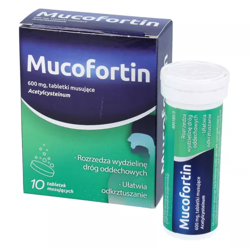 Mucofortin 600 mg, 10 tabletek musujących