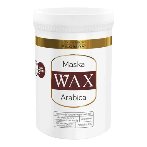 PILOMAX Arabica WAX ColourCare - maska regenerująca do włosów farbowanych na ciemne kolory, 480 ml