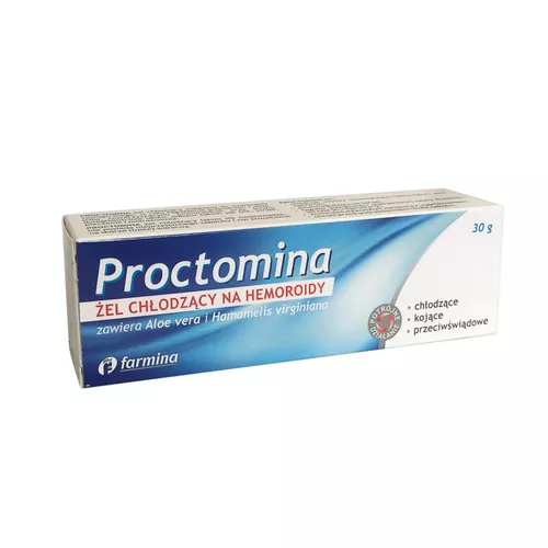 Proctomina - żel chłodzący na hemoroidy, 30 g