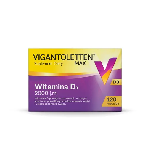 Vigantoletten Max witamina D3 2000 j.m., 120 kapsułek