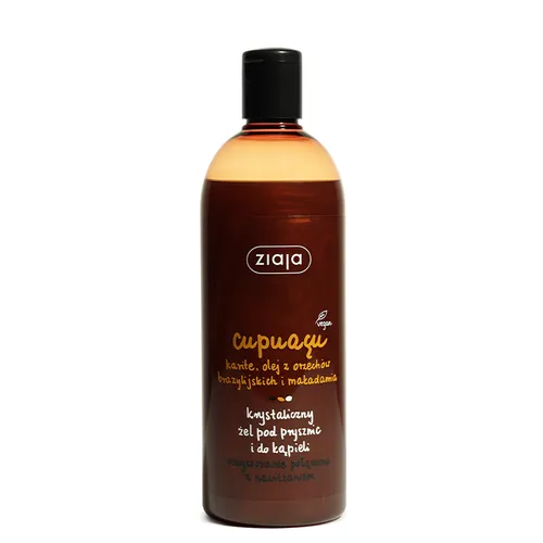 ziaja cupuacu - krystaliczny żel pod prysznic i do kąpieli, vegan, 500 ml