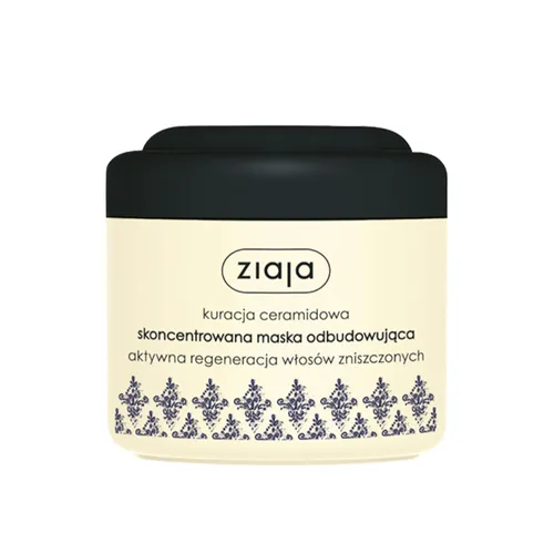 ziaja kuracja ceramidowa - skoncentrowana maska odbudowująca, aktywna regeneracja włosów zniszczonych, 200 ml