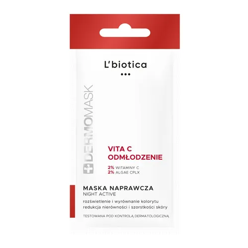 L'biotica Dermomask Night Active Neuro-Odmładzanie - maseczka naprawcza, 12 ml