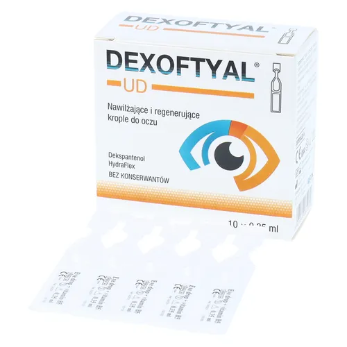 DEXOFTYAL UD - nawilżające i regenerujące krople do oczu, 10 x 0,35 ml