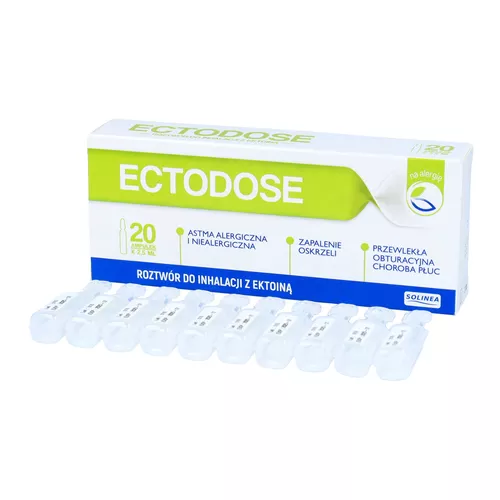 ECTODOSE - roztwór do inhalacji z ektoiną, 2,5 ml, ampułki, 20 sztuk
