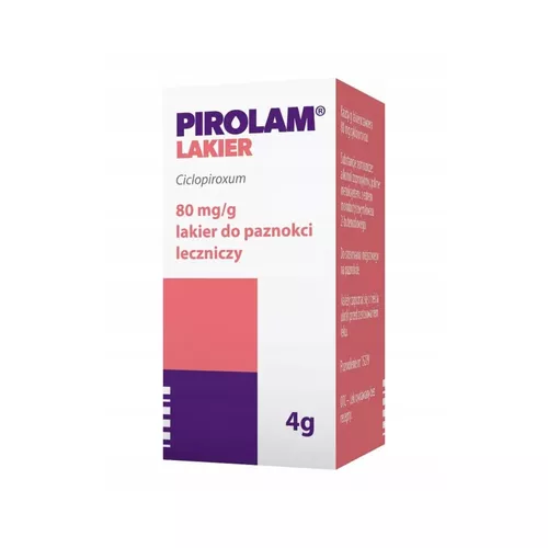 Pirolam 80 mg/g, lakier do paznokci leczniczy, 4 g