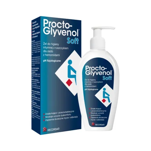 Procto-Glyvenol Soft - żel do higieny intymnej z ruszczykiem dla osób z hemoroidami, 180 ml