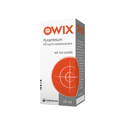 Pyrantelum 250 mg/5 ml, zawiesina doustna, 15 ml