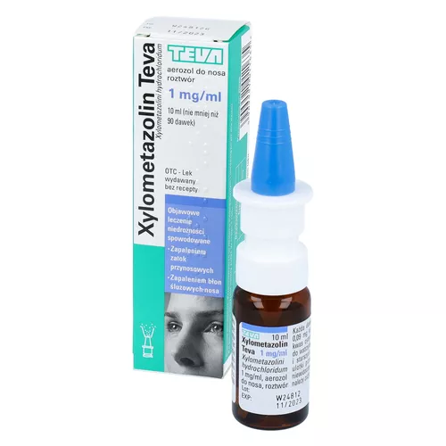 Xylometazolin Teva 1 mg/ml, aerozol do nosa, 10 ml