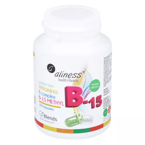 Aliness Witamina B Complex B-15 METHYL, 100 kapsułek