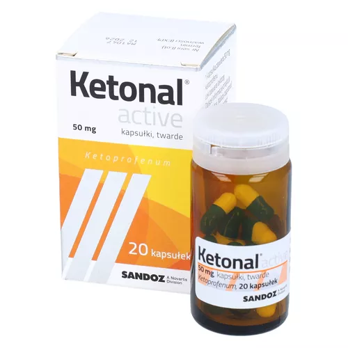 Ketonal Active 50 mg, 20 kapsułek twardych