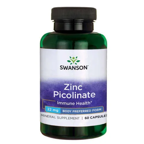 Swanson Zinc Picolinate - cynk (Pikolinian), kapsułki 22 mg, 60 sztuk