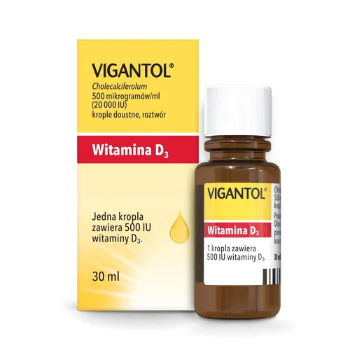 Vigantol 20 000 j.m./ml, krople doustne, roztwór, 10 ml