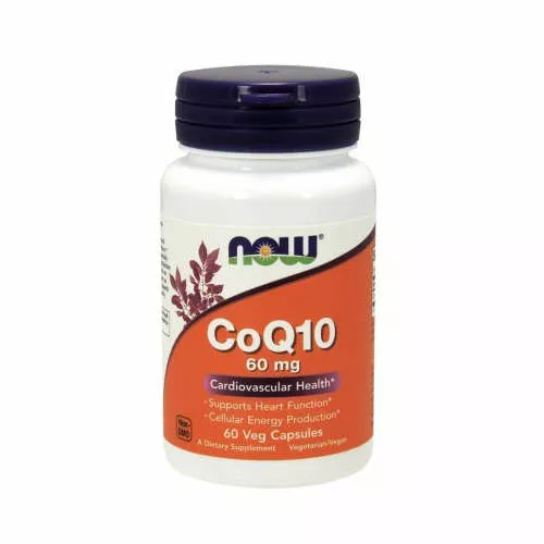 NOW FOODS CoQ10 60 mg - koenzym Q10, kapsułki, 60 sztuk