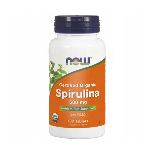 NOW FOODS Spirulina 500 mg, 100 tabletek