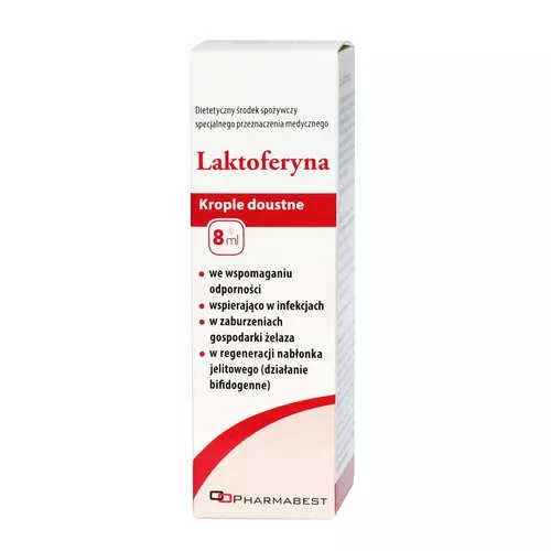 Laktoferyna - krople doustne, 8 ml