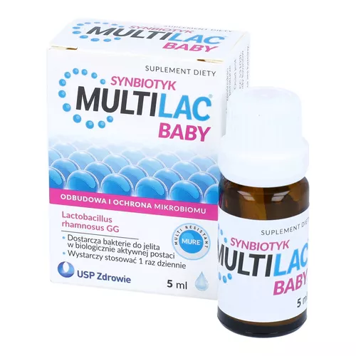 Multilac Baby Synbiotyk (probiotyk + prebiotyk), krople, 5 ml