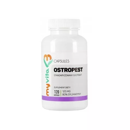 MyVita Ostropest, standaryzowany ekstrakt 125 mg, 120 kapsułek