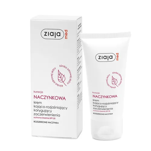 ziaja med - kuracja naczynkowa, krem kojąco-rozjaśniający, korygujący zaczerwienienia, 50 ml