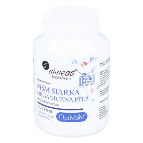 Aliness MSM Siarka Organiczna, 180 kapsułek