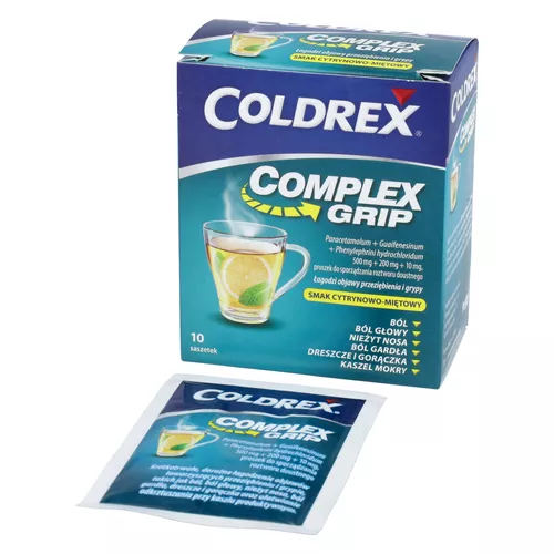 Coldrex Complex Grip 500 mg + 200 mg + 10 mg, 10 saszetek