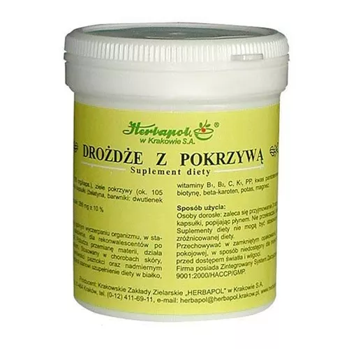 Herbapol Kraków drożdże z pokrzywą, 120 kapsułek